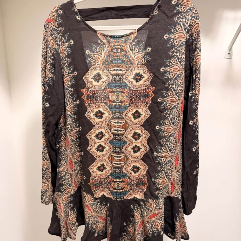 Free People Multicolor Patterned Blouse